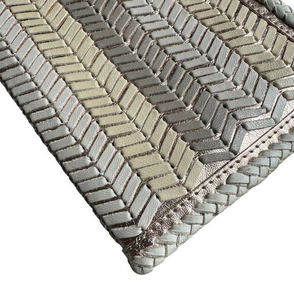 Buba London Hand Woven Leather Rose Gold Purse Wristlet - Picture 2 of 8